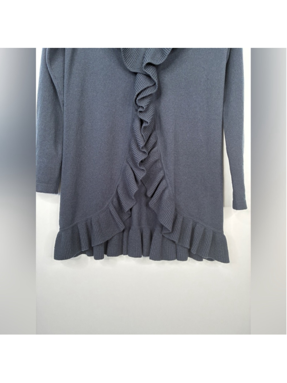 Lilly Pulitzer Navy waterfall 100% cashmere cardigan size s #0042 - Picture 3 of 15